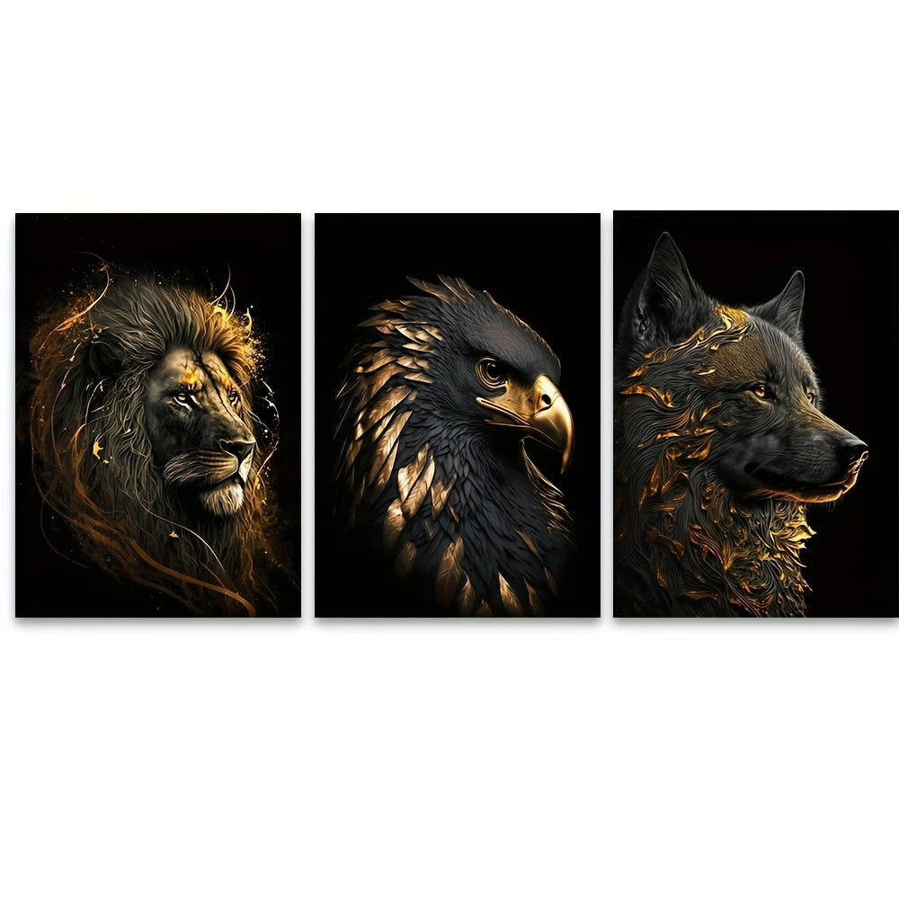 Art Poster Lion Animal Painting Core Canvas Painting Living Room Decorative Painting
